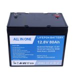 ແບດເຕີຣີ້ Lifepo4 Lithium Ion 12v 80Ah