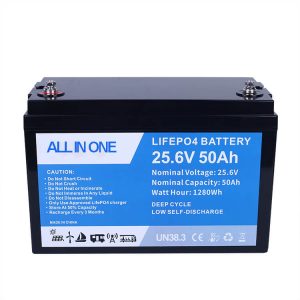 25.6V 100Ah Lithium-Ion Lifepo4 Battery Pack ຫມໍ້ໄຟ Lithium Ion ສາມາດສາກໄດ້